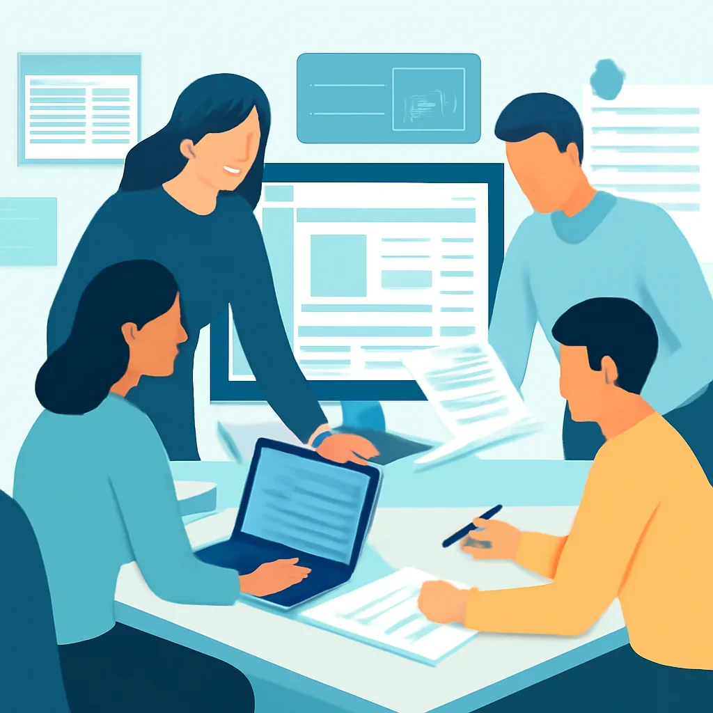 Editorial planning visual for Blog with stories, reports or updates in review.