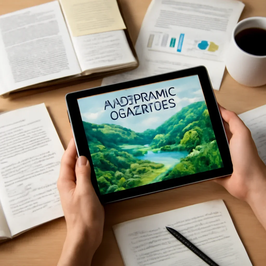 Editorial reading scene tied to How Biosphere Reserves Work with notes, reports or research material.