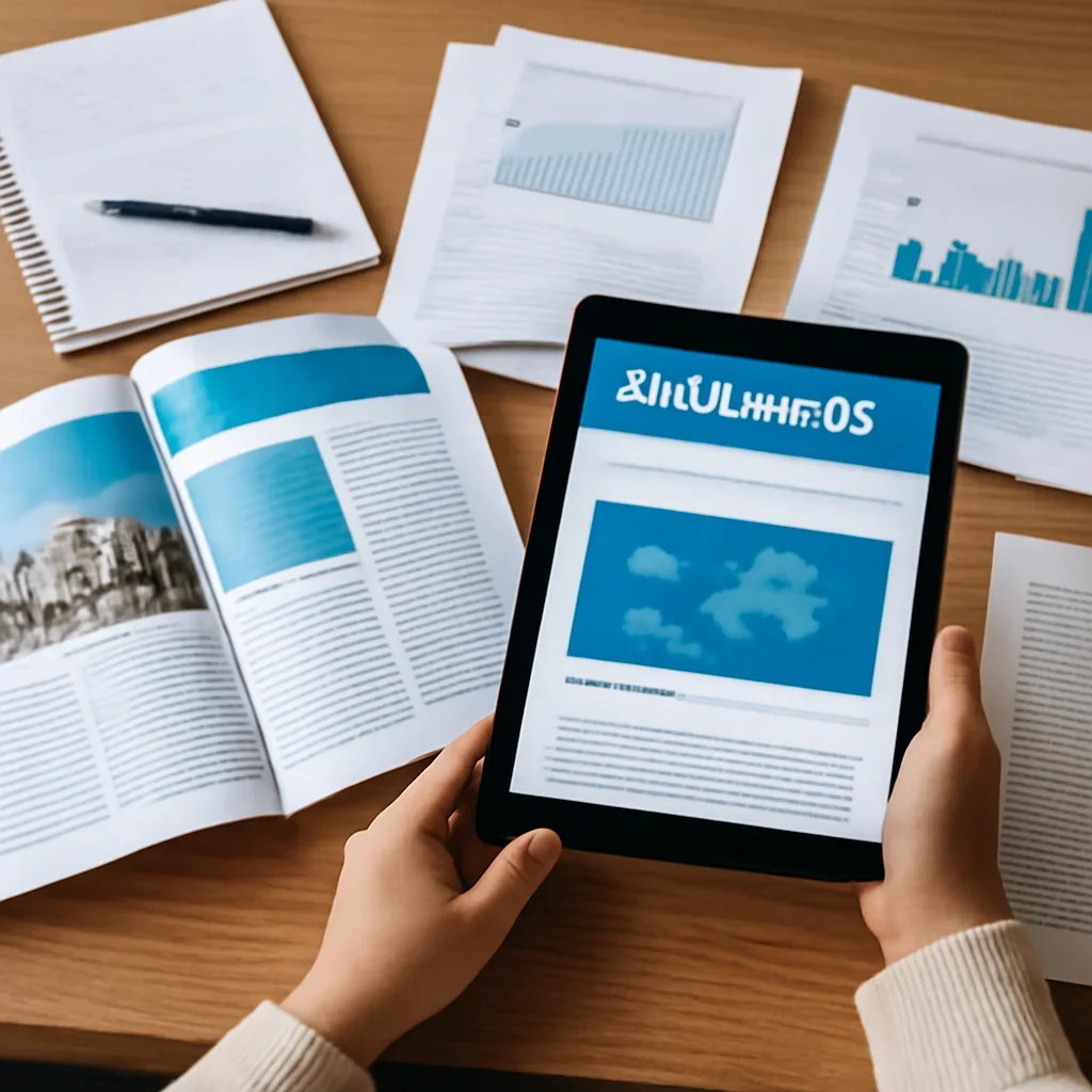 Editorial reading scene tied to How to Follow UNESCO News by Topic with notes, reports or research material.
