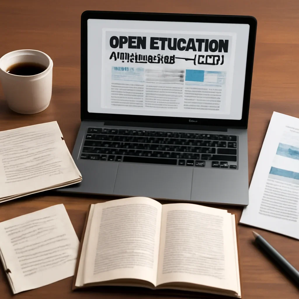 Editorial reading scene tied to Open Education Resources Explained with notes, reports or research material.