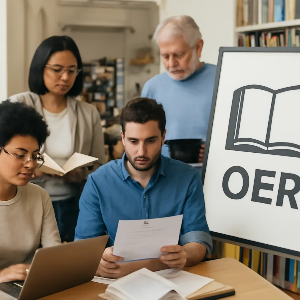 Supporting visual for Open Education Resources Explained showing people, documents or places tied to the topic.