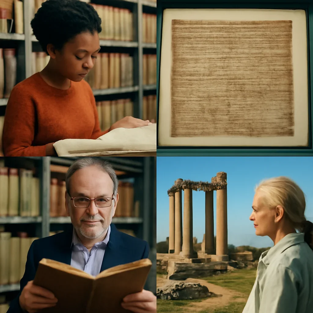 Supporting visual for What Is Memory of the World? showing people, documents or places tied to the topic.