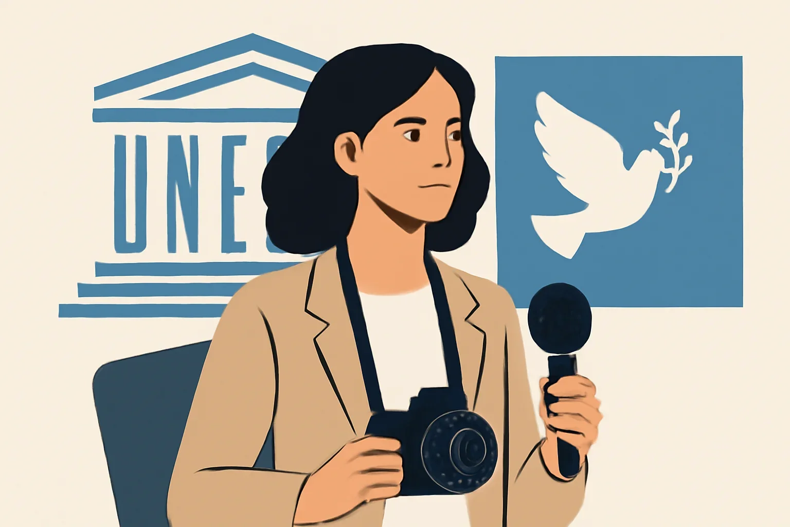 Illustration supporting the article Why Press Freedom Matters to UNESCO.