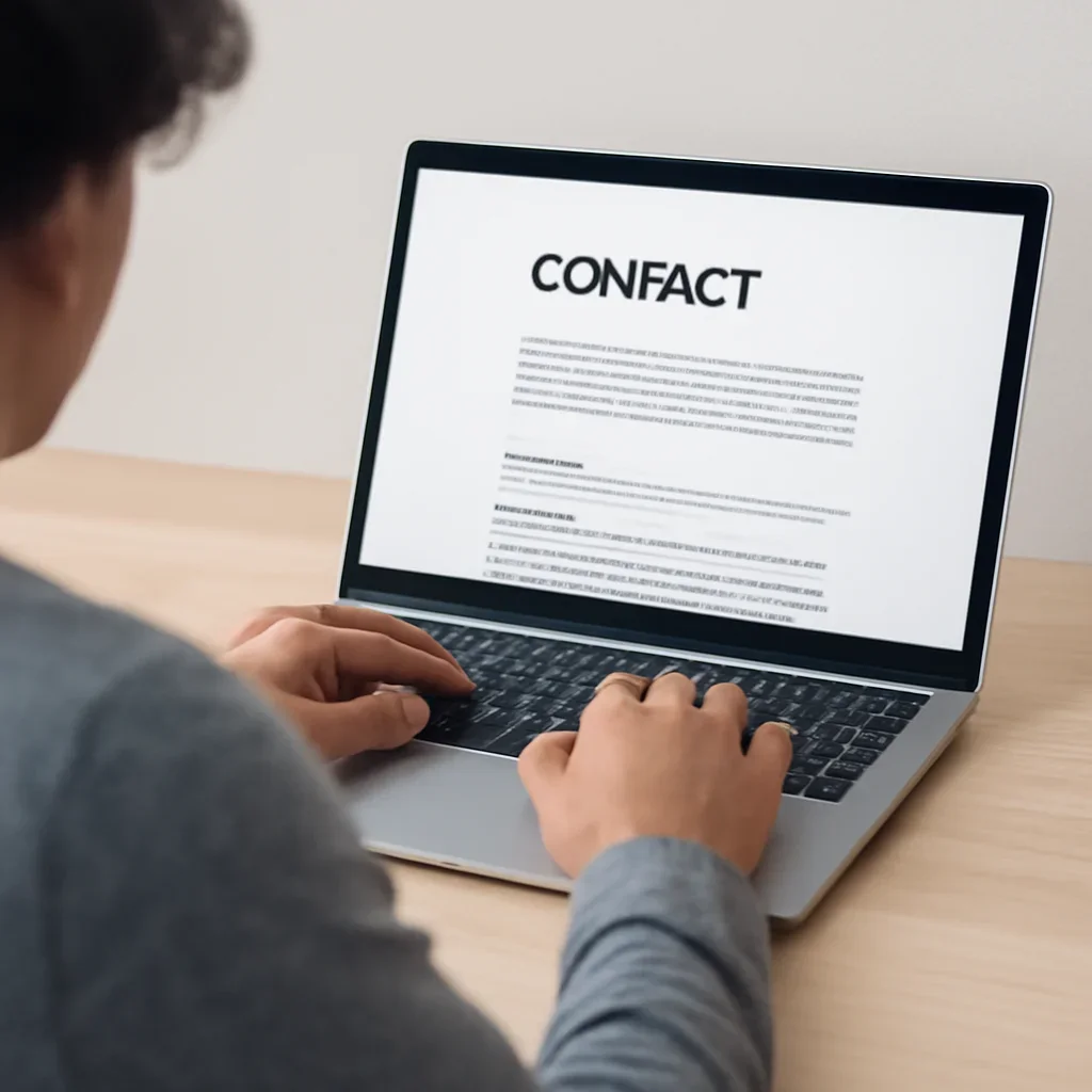 Reader reviewing newsroom guidance related to Contact.