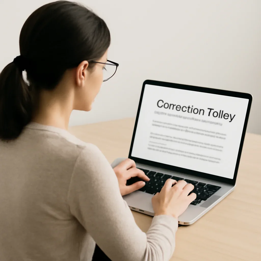 Reader reviewing newsroom guidance related to Corrections Policy.