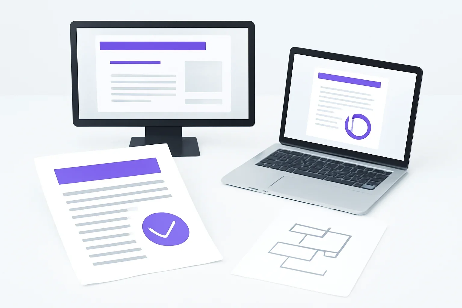 Corrections Policy page visual with editorial documents, screens and publishing workflow details.