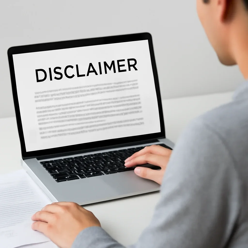 Reader reviewing newsroom guidance related to Disclaimer.