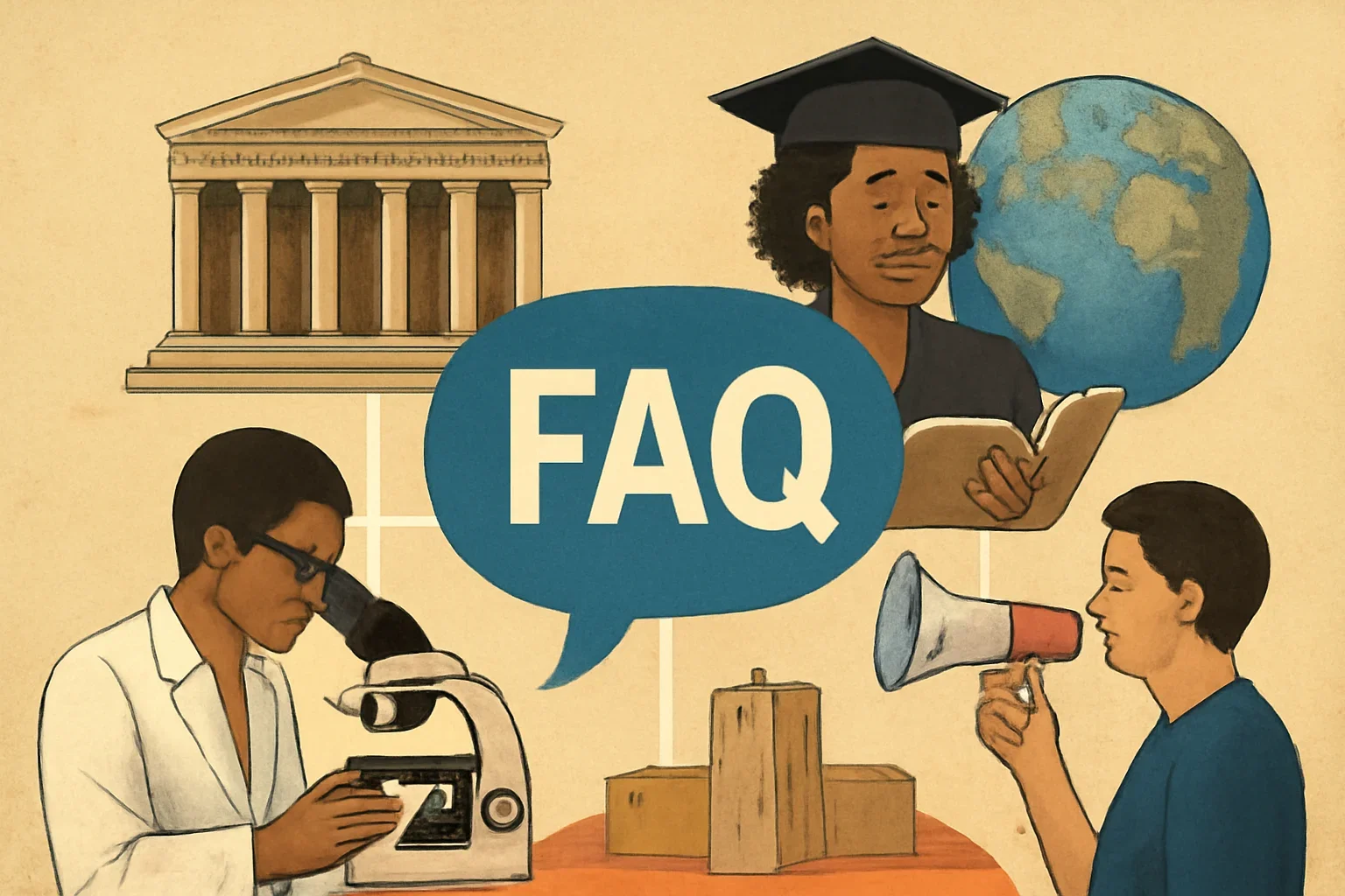 FAQ coverage visual connected to frequently asked questions about UNESCO coverage.