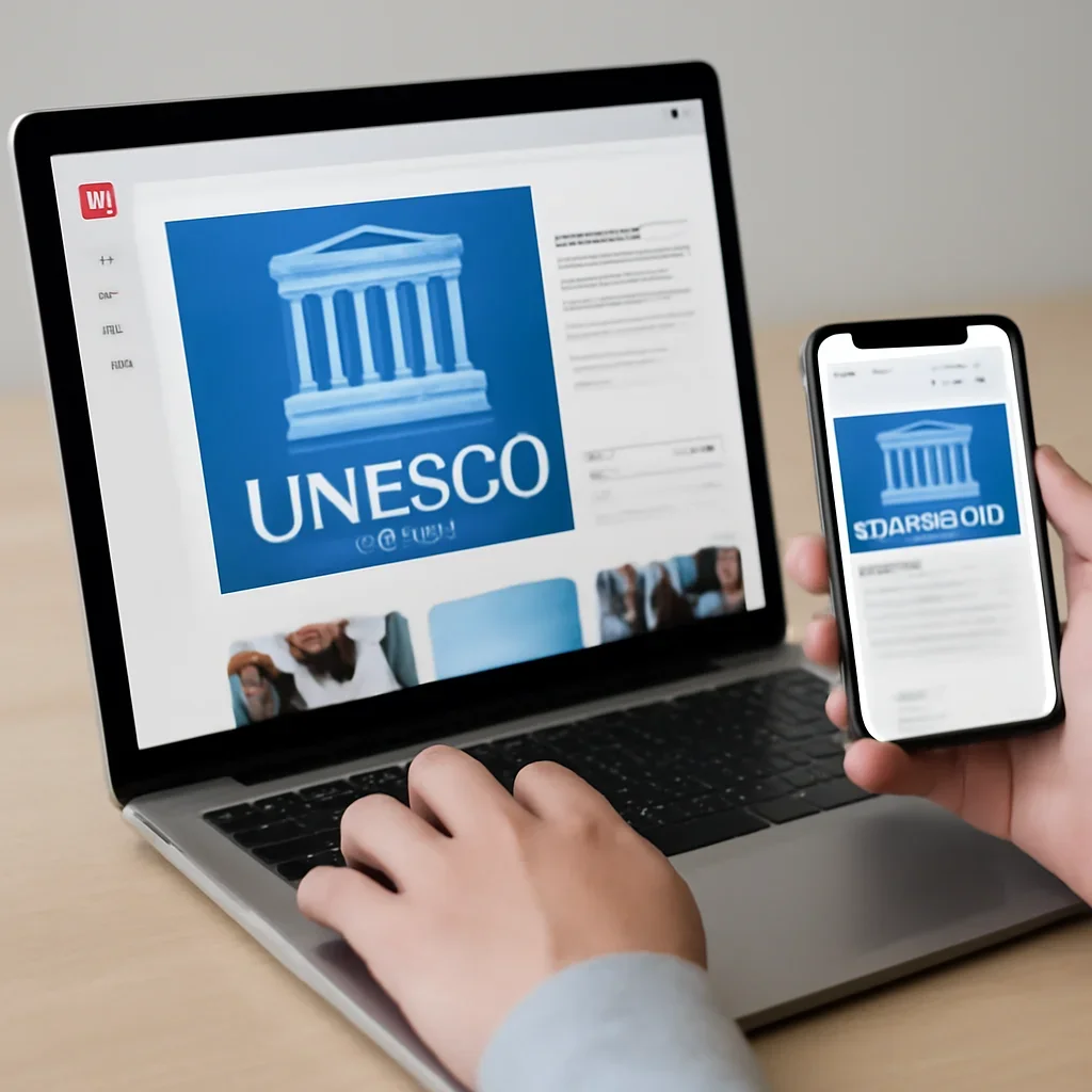 Reader using Apple News resources to follow UNESCO developments more clearly.