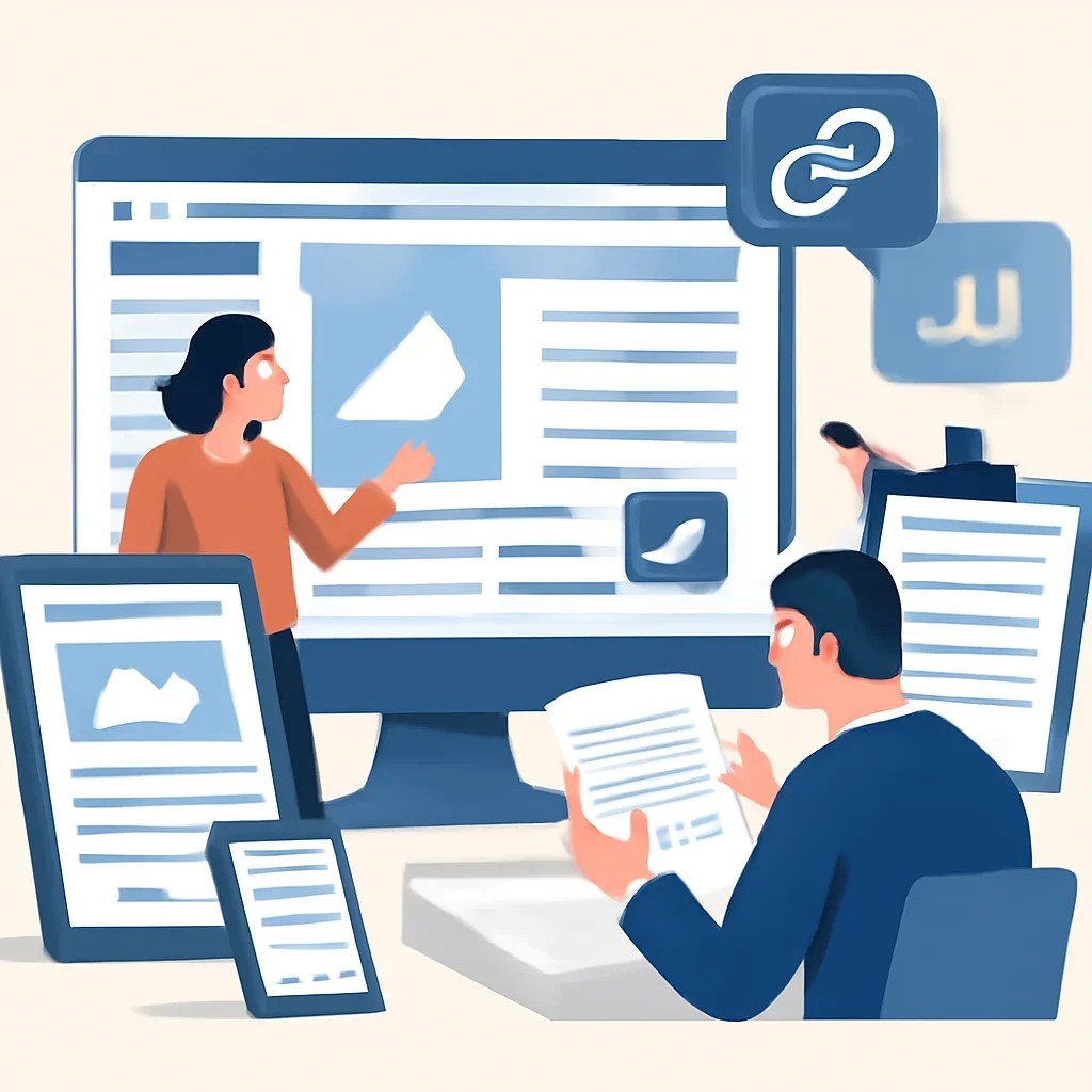 Editorial planning visual for Integrations with stories, reports or updates in review.