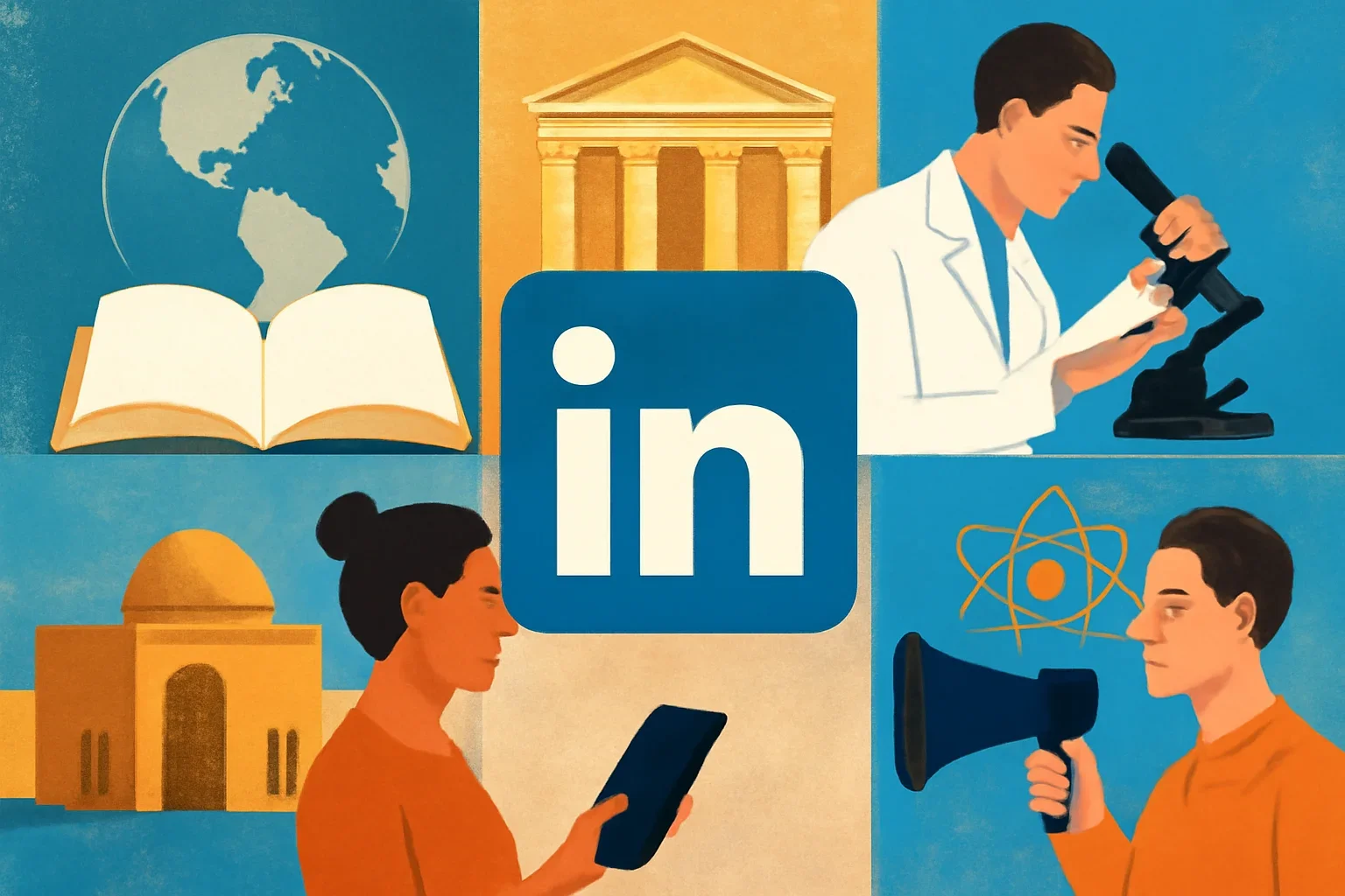 LinkedIn coverage visual connected to linkedIn newsletter and professional distribution.