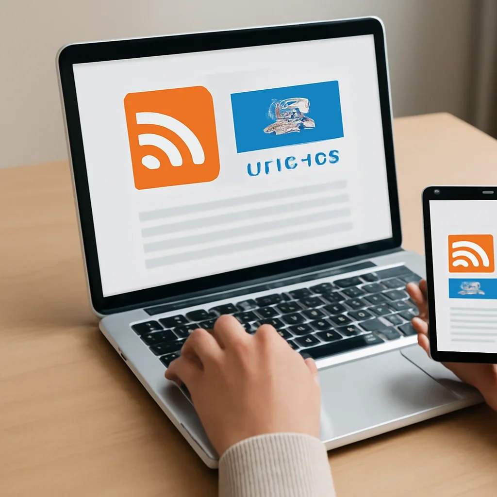Reader using RSS resources to follow UNESCO developments more clearly.