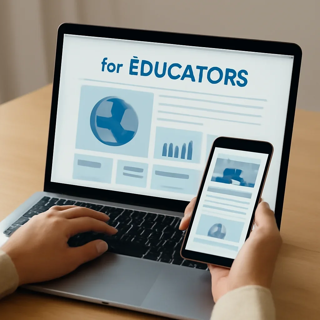 Reader using For Educators resources to follow UNESCO developments more clearly.