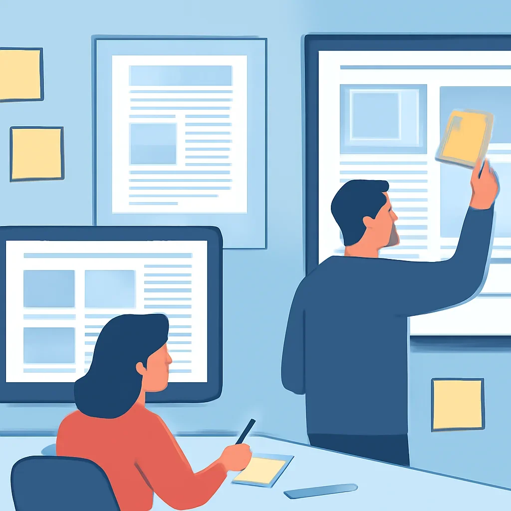 Editorial planning visual for For Journalists with stories, reports or updates in review.