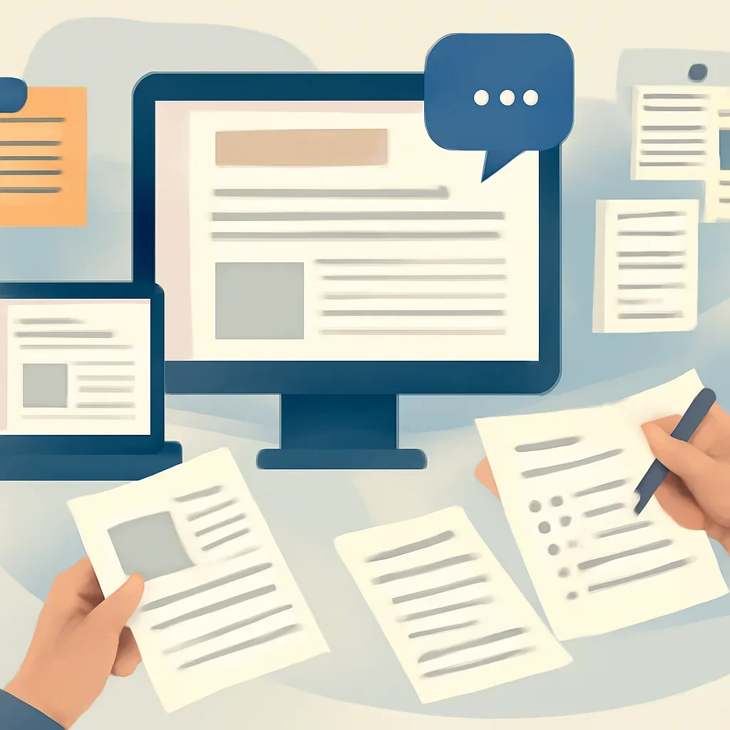 Editorial planning visual for For Researchers with stories, reports or updates in review.
