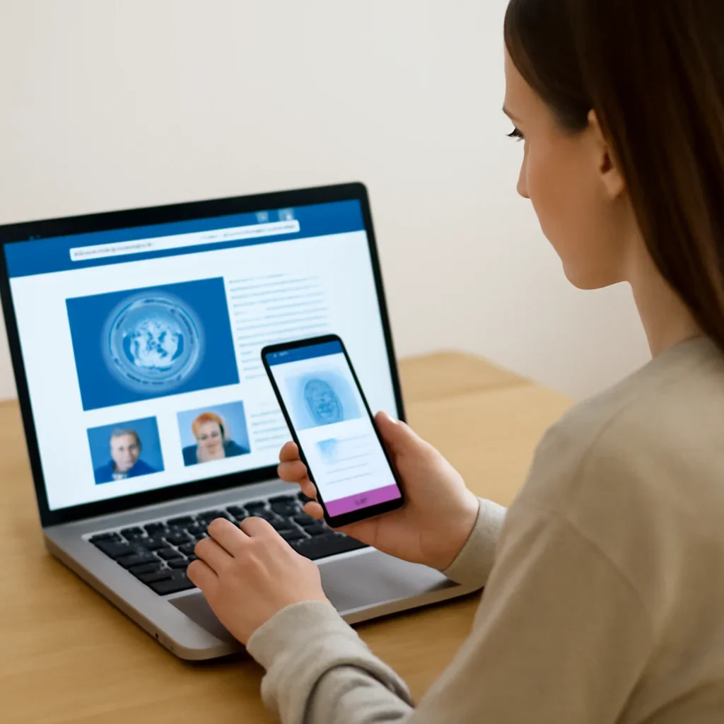 Reader using For Students resources to follow UNESCO developments more clearly.