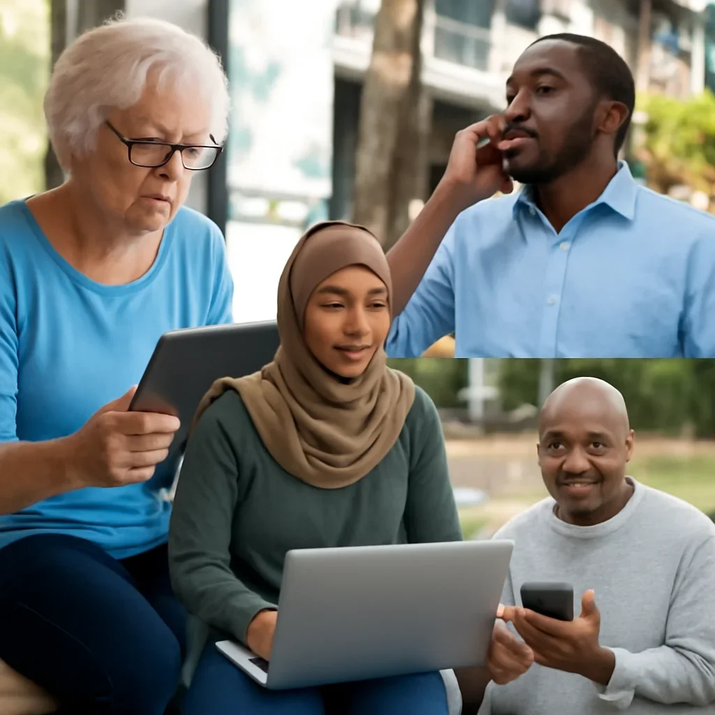 Supporting visual for Digital Inclusion showing the people or places behind the coverage.