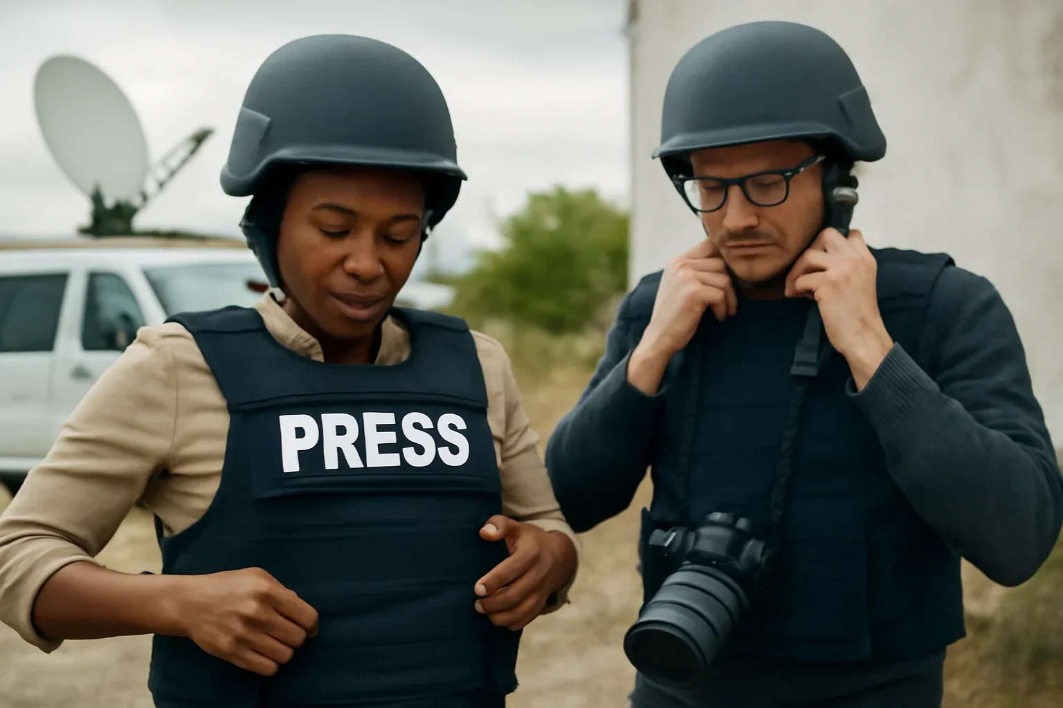 Journalist Safety coverage visual connected to safety of journalists and anti-impunity coverage.