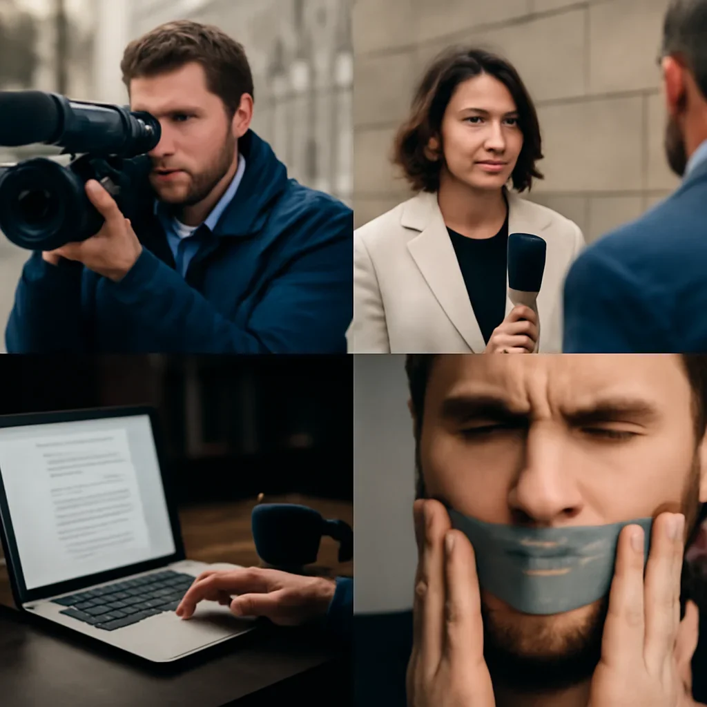 Supporting visual for Press Freedom showing the people or places behind the coverage.