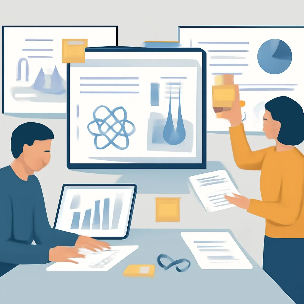 Editorial planning visual for Science with stories, reports or updates in review.